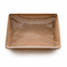 Контейнер паперовий Snack-box крафт/крафт прямокутний 500мл 135х85х40 мм (50/450) 