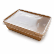 Контейнер паперовий Snack-box крафт/крафт прямокутний 1200мл 180х120х50 мм (50/200) SB1200