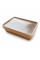 Контейнер паперовий Snack-box крафт/крафт прямокутний 2100мл 215х150х48 мм (50/300) SB2100