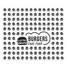 Обгортковий папір чорний Burgers 320х320 мм 30гр/м2 (середня жиростійкість)