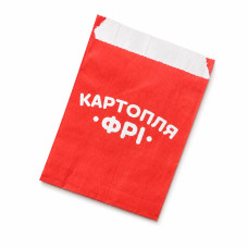 Упаковка для картоплі фрі (жиростійка, ламінована) 70гр/м2 (150-200г)