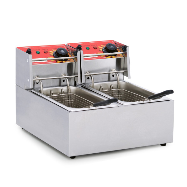 GoodFood Фритюрниця подвійна електрична професійна EF44 RED