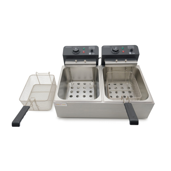 GoodFood Фритюрниця подвійна електрична професійна EF66 BLACK