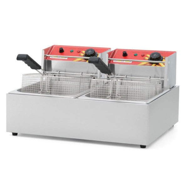 GoodFood Фритюрниця подвійна електрична професійна EF66 RED