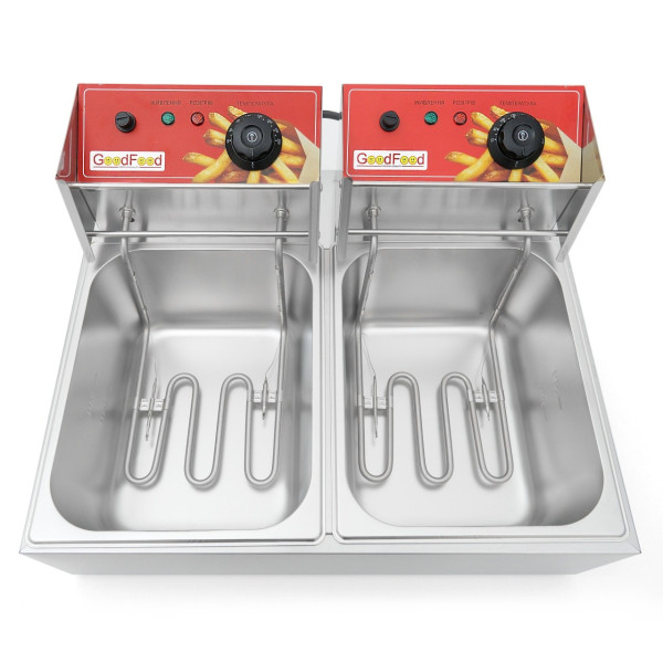 GoodFood Фритюрниця подвійна електрична професійна EF66 RED